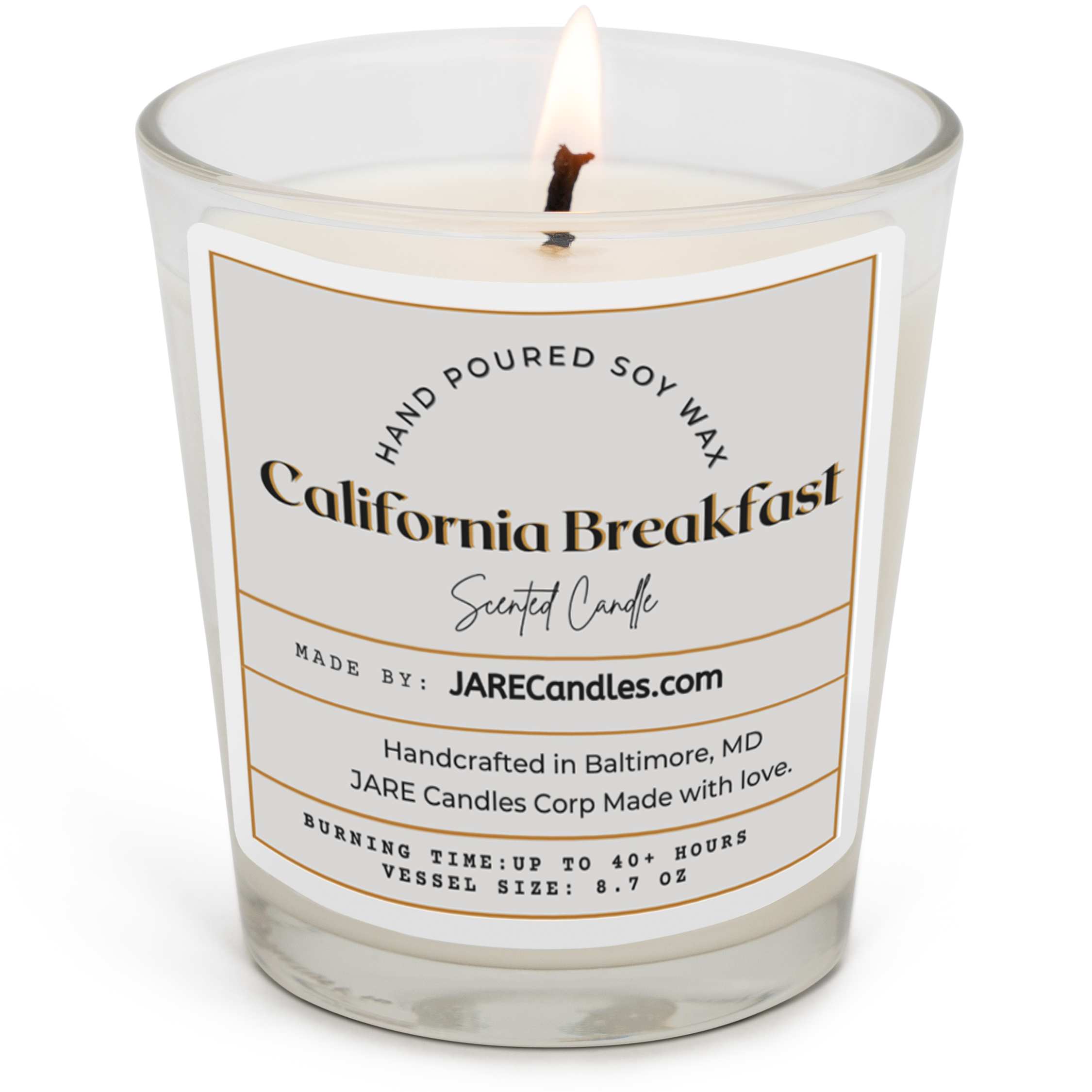 California Breakfast - Juicy Orange, Sweet Pineapple - Soy Wax Scented Candle