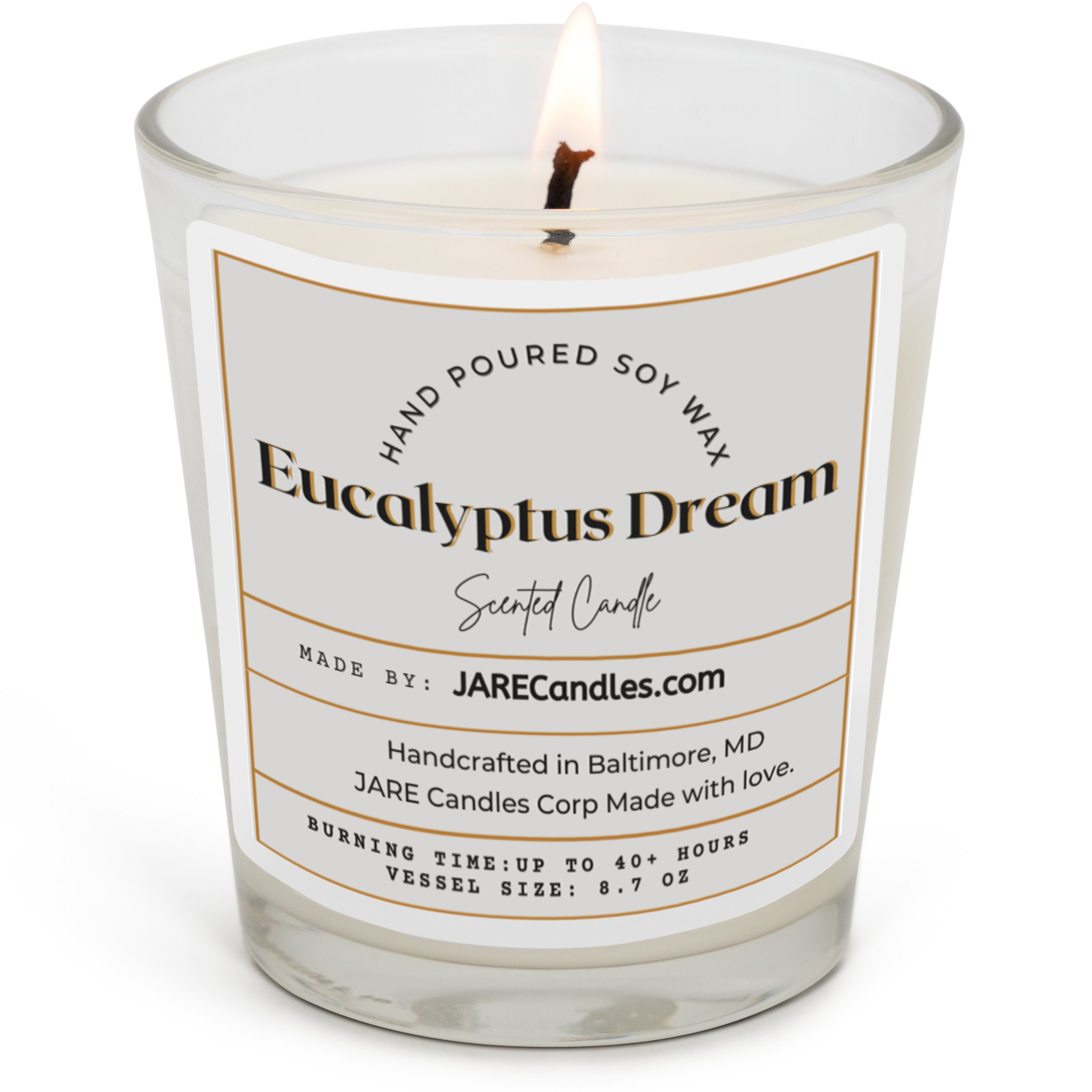 Eucalyptus Dream - Fresh Eucalyptus, Zesty Lime - Soy Wax Scented Candle